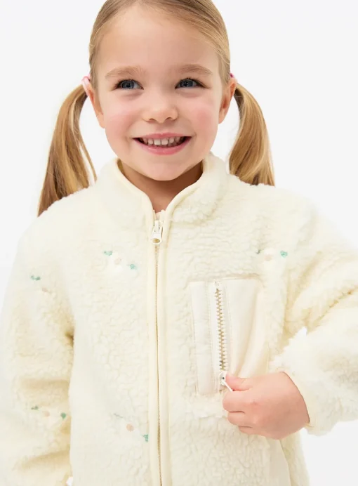 Cream Borg Fleece Jacket 1-2 years