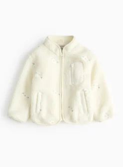 Cream Borg Fleece Jacket 1-2 years