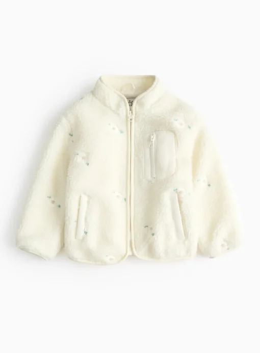 Cream Borg Fleece Jacket 1-2 years