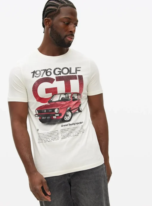 Cream Golf GTI Graphic Print T-Shirt XL
