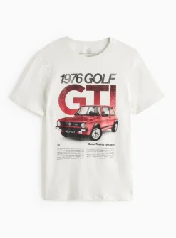 Cream Golf GTI Graphic Print T-Shirt XL