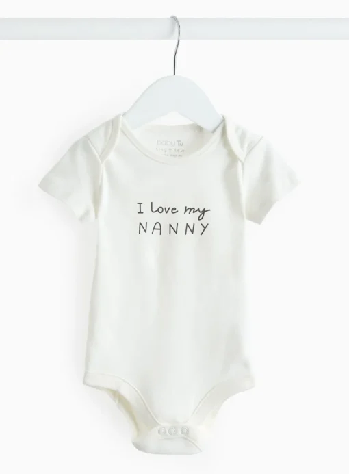 Cream I Love My Nanny Slogan Bodysuit 6-9 months