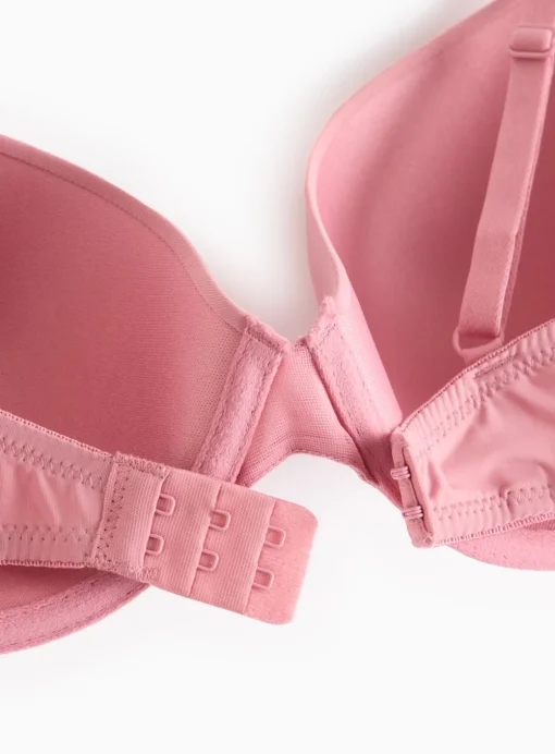 Cream, Pink & Burgundy T-Shirt Bras 3 Pack 34DD