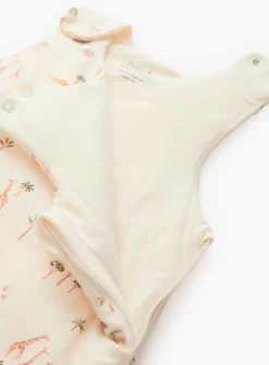 Cream Safari Print 2.5 Tog Sleeping Bag 0-6 Months