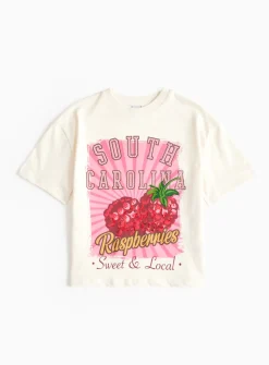 Cream South Carolina Sequin Graphic Print T-Shirt 7 years