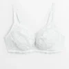 DD+ White Lace Non-Wired Bra 38E