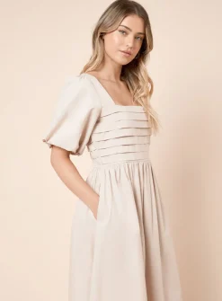 DOROTHY PERKINS Stone Pleated Bodice Midi Dress 18
