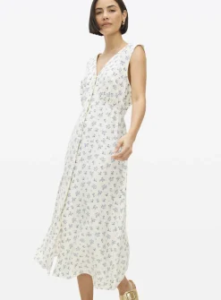 Floral Print Sleeveless Tea Dress 20