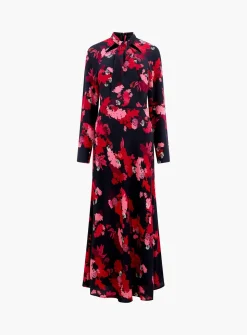 FRENCH CONNECTION Foliage Chiara Tie Knot Neck Dress 10