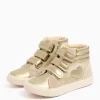 Gold Sparkle Triple-Strap High Top Trainers 9 Infant
