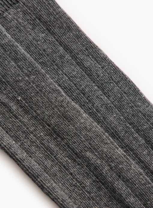 Grey Long Ribbed Socks 5 Pack 12.5-3.5