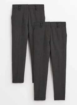 Grey Longer Leg Reinforced Knee Trousers 5 years