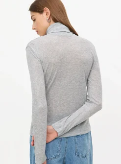 Grey Roll Neck Long Sleeve Top 16