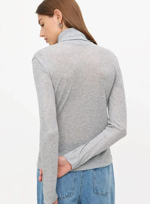 Grey Roll Neck Long Sleeve Top 16