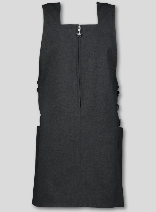 Grey Square Neck Pinafore 6 years