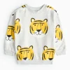 Grey Tiger Print Crew Neck Sweatshirt 1-2 years