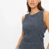 Grey Washed Ribbed Vest Top 26