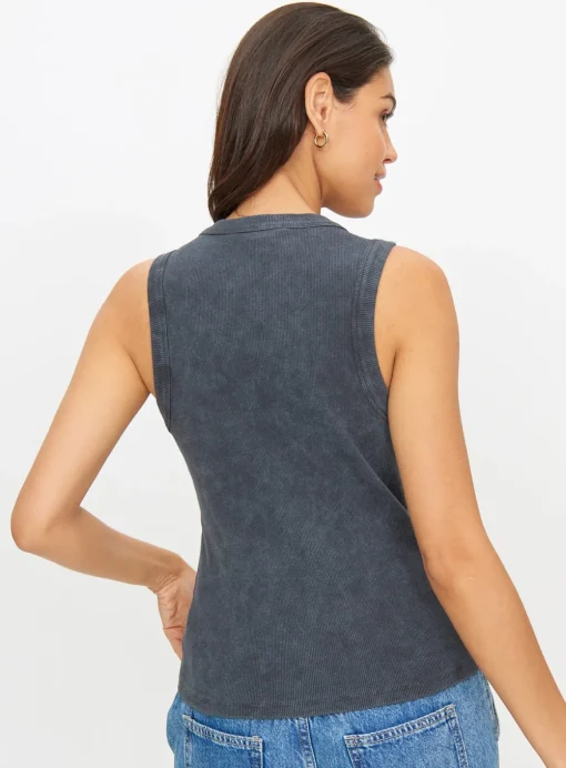 Grey Washed Ribbed Vest Top 26