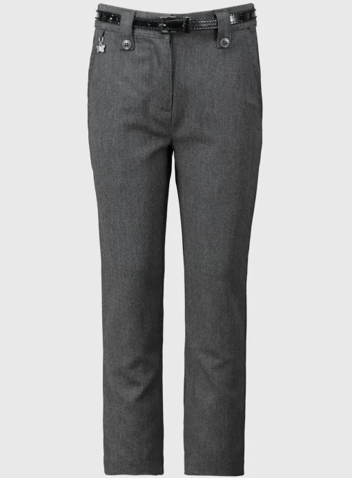 Grey Woven Belted School Trousers 3 years