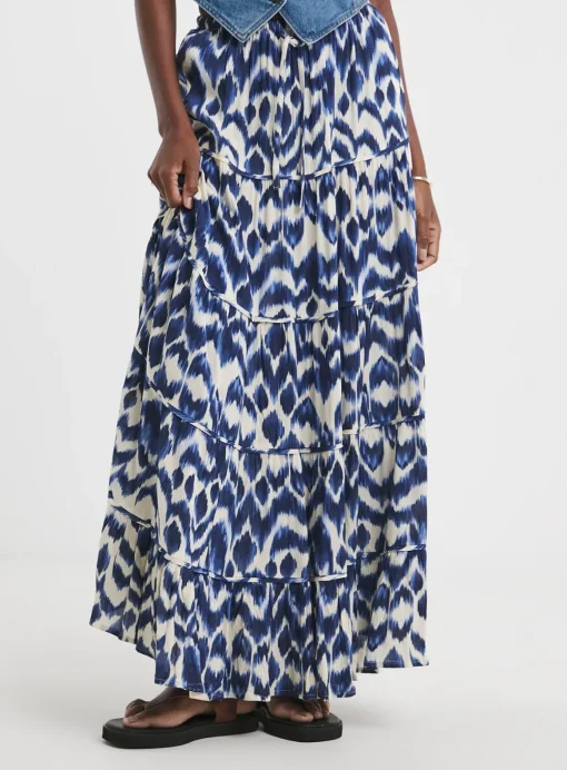 JD WILLIAMS Crinkle Tiered Maxi Skirt 8