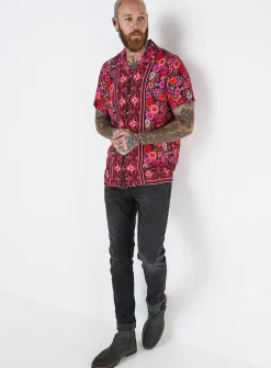 JOE BROWNS Floral Print Short Sleeve Shirt S
