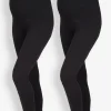 JOJO MAMAN BÉBÉ 2 Pack Cotton Rich Maternity Leggings L