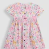 JOJO MAMAN BÉBÉ Safari Animals Button Front Dress 6-12 months