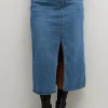 KAFFE Sinem Denim Midi Length Skirt 10