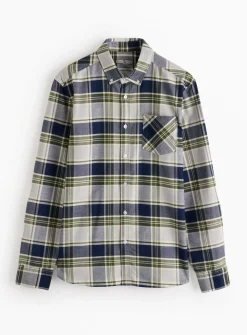 Khaki Check Slim Fit Oxford Shirt M