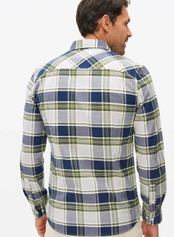 Khaki Check Slim Fit Oxford Shirt M