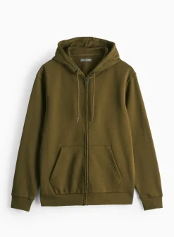 Khaki Classic Zip-Through Hoodie L