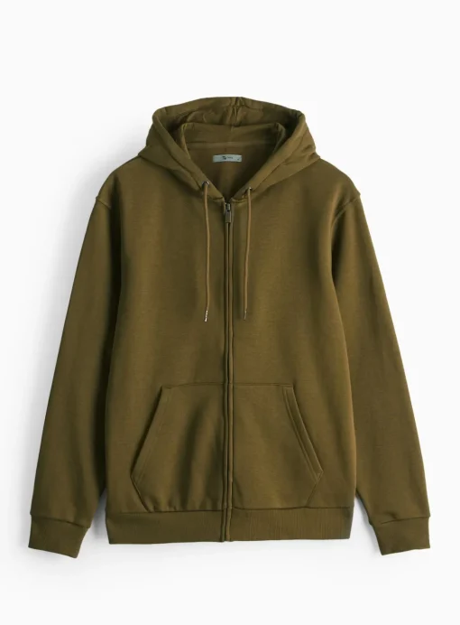 Khaki Classic Zip-Through Hoodie L