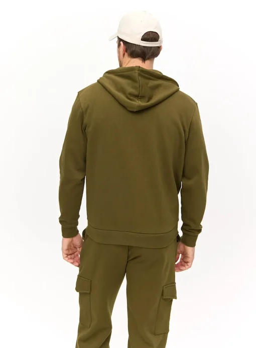 Khaki Classic Zip-Through Hoodie L