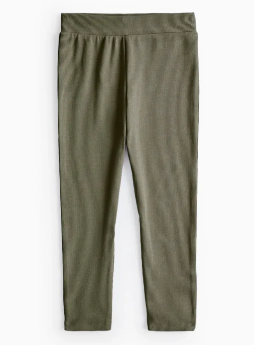 Khaki Ribbed Leggings 3-4 years