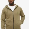 Khaki Sporty Panel Zip-Through Hoodie L