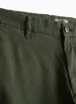 Khaki Straight Leg Chino Trousers 42R