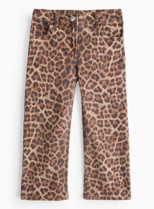 Leopard Print Wide-Leg Jeans 5 years