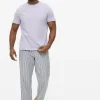 Lilac & Stripe Print Pyjama Set XXL