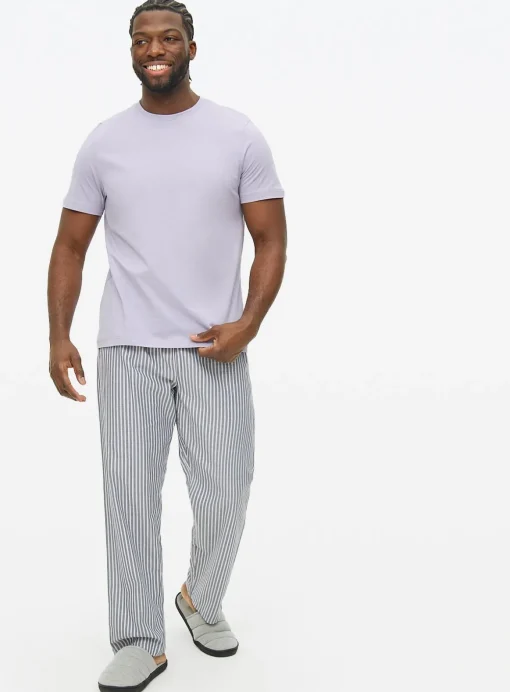 Lilac & Stripe Print Pyjama Set XXL