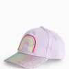 Lilac Rainbow Embroidered Glitter Cap 3-5 years