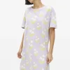 Lilac Snowdrop Printed Nightdress L