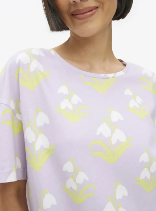 Lilac Snowdrop Printed Nightdress L