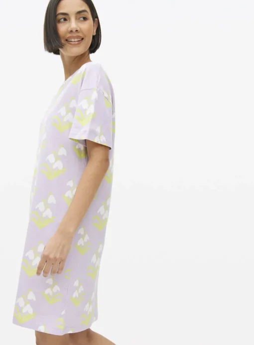 Lilac Snowdrop Printed Nightdress L