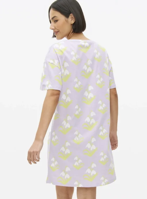 Lilac Snowdrop Printed Nightdress L