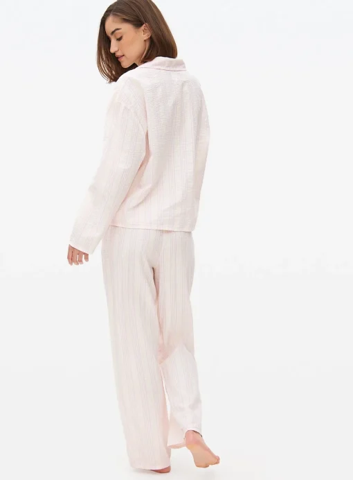 Lilac Stripe Seersucker Pyjama Bottoms 20