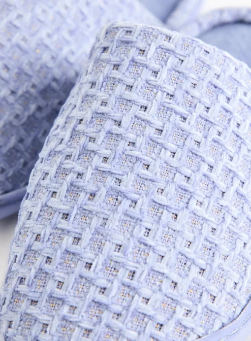 Lilac Waffle Sparkle Slippers S