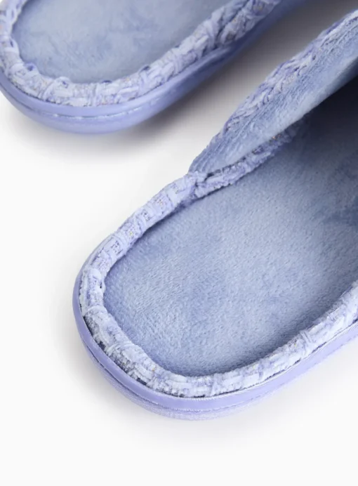 Lilac Waffle Sparkle Slippers S