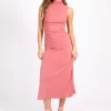 LITTLE MISTRESS Coral Jersey Midaxi Dress 10
