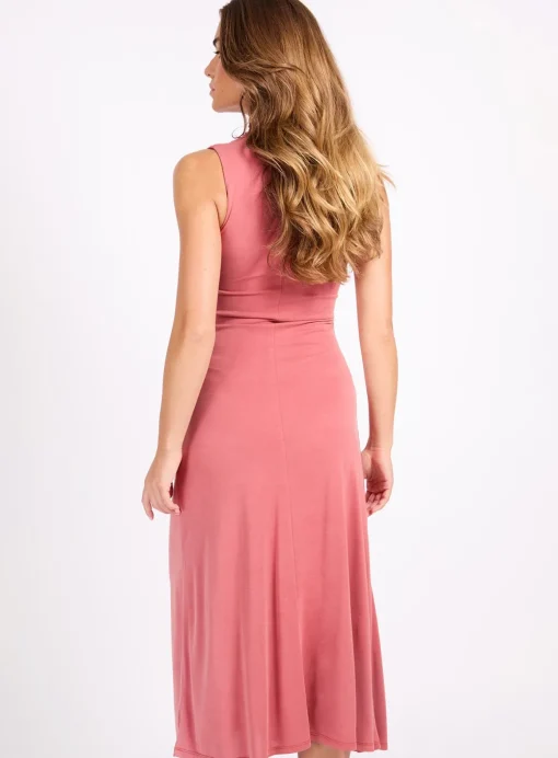 LITTLE MISTRESS Coral Jersey Midaxi Dress 10