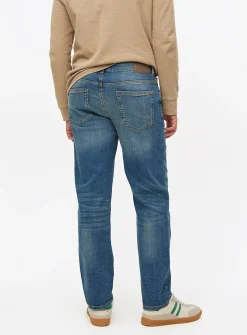 Mid Denim Straight Leg Jeans 30R